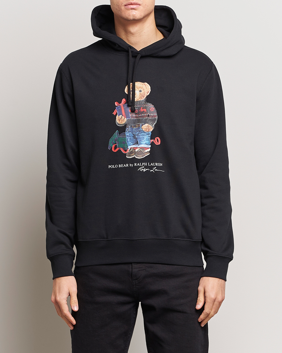 Herr | Tröjor | Polo Ralph Lauren | Printed Denim Bear Hoodie Black