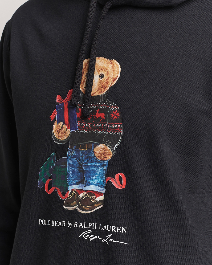 Herr | Tröjor | Polo Ralph Lauren | Printed Denim Bear Hoodie Black