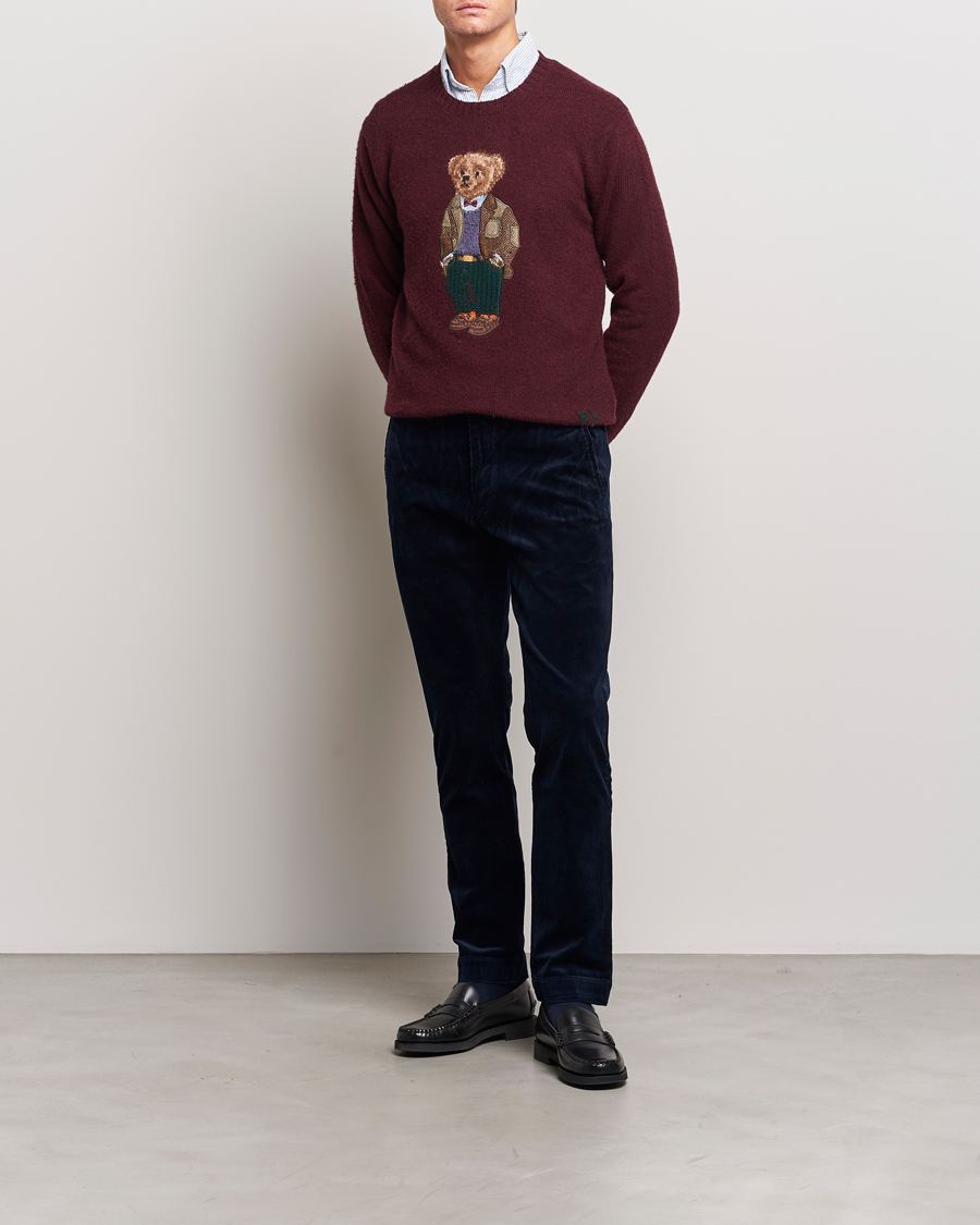 Herr | Tröjor | Polo Ralph Lauren | Wool/Cashmere Knitted Bear Sweater Aged Wine Heather