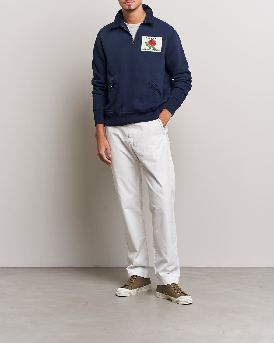 Herr | Tröjor | Polo Ralph Lauren | Logo Cotton Half Zip Cruise Navy