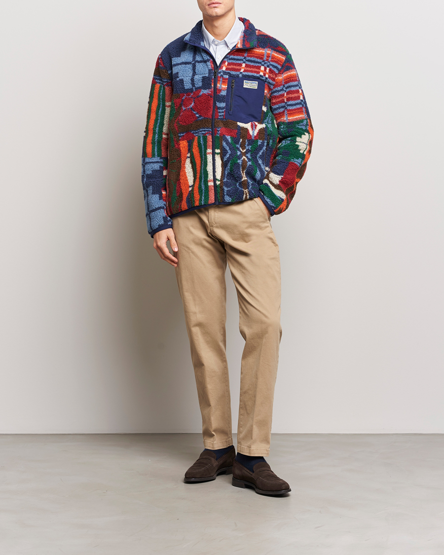 Herr | Tröjor | Polo Ralph Lauren | Pinelodge Pile Patchwork Full Zip Multi