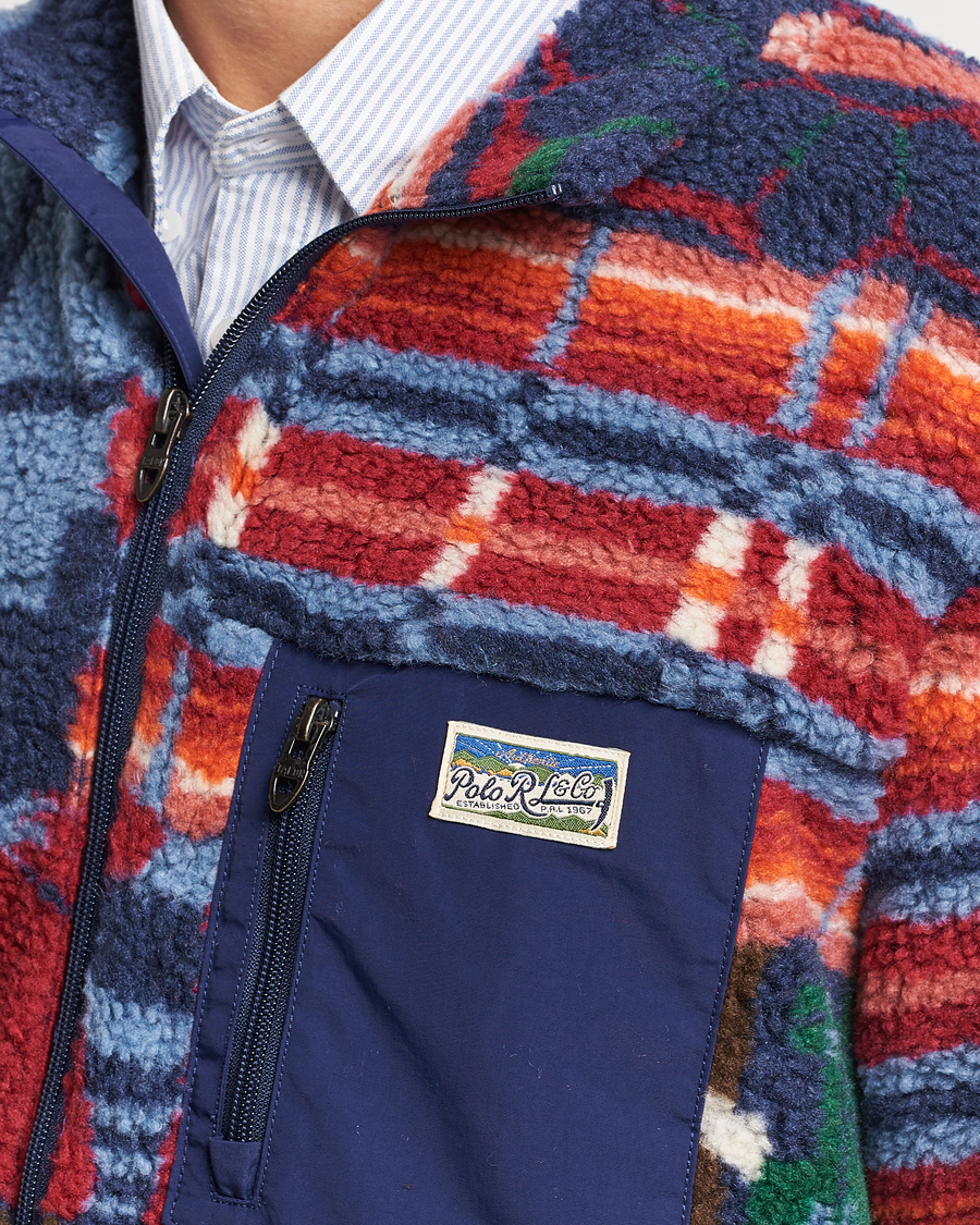 Herr | Tröjor | Polo Ralph Lauren | Pinelodge Pile Patchwork Full Zip Multi