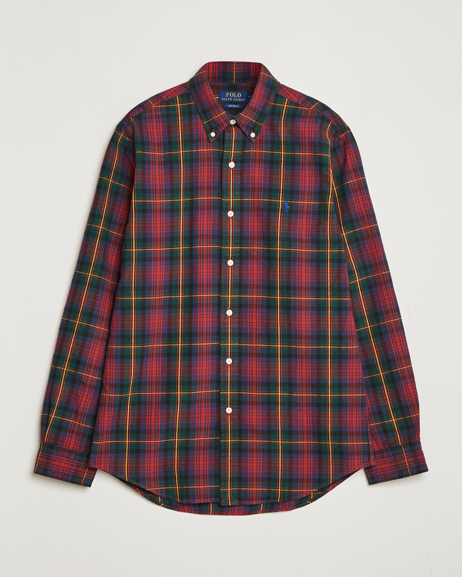 Herr | Skjortor | Polo Ralph Lauren | Custom Fit Checked Shirt Red/Green