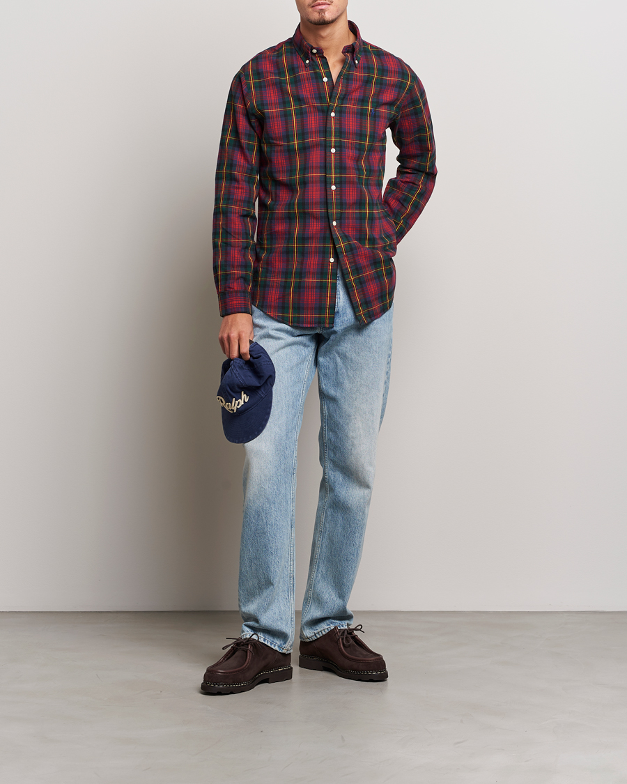 Herr | Skjortor | Polo Ralph Lauren | Custom Fit Checked Shirt Red/Green