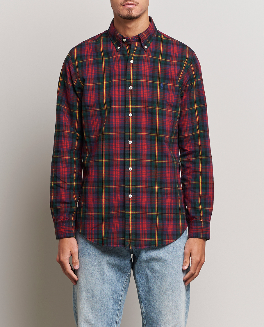 Herr | Skjortor | Polo Ralph Lauren | Custom Fit Checked Shirt Red/Green