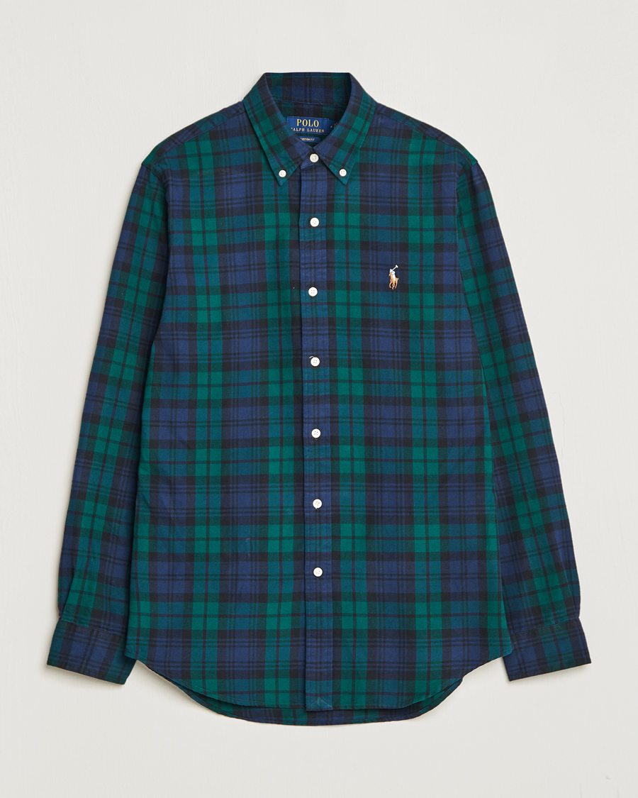 Herr | Skjortor | Polo Ralph Lauren | Custom Fit Checked Shirt Navy/Green