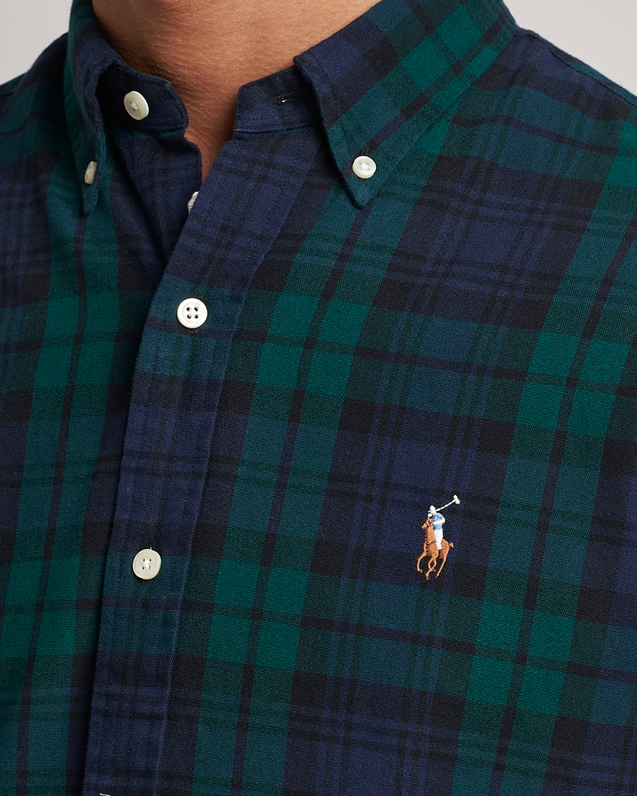 Herr | Skjortor | Polo Ralph Lauren | Custom Fit Checked Shirt Navy/Green