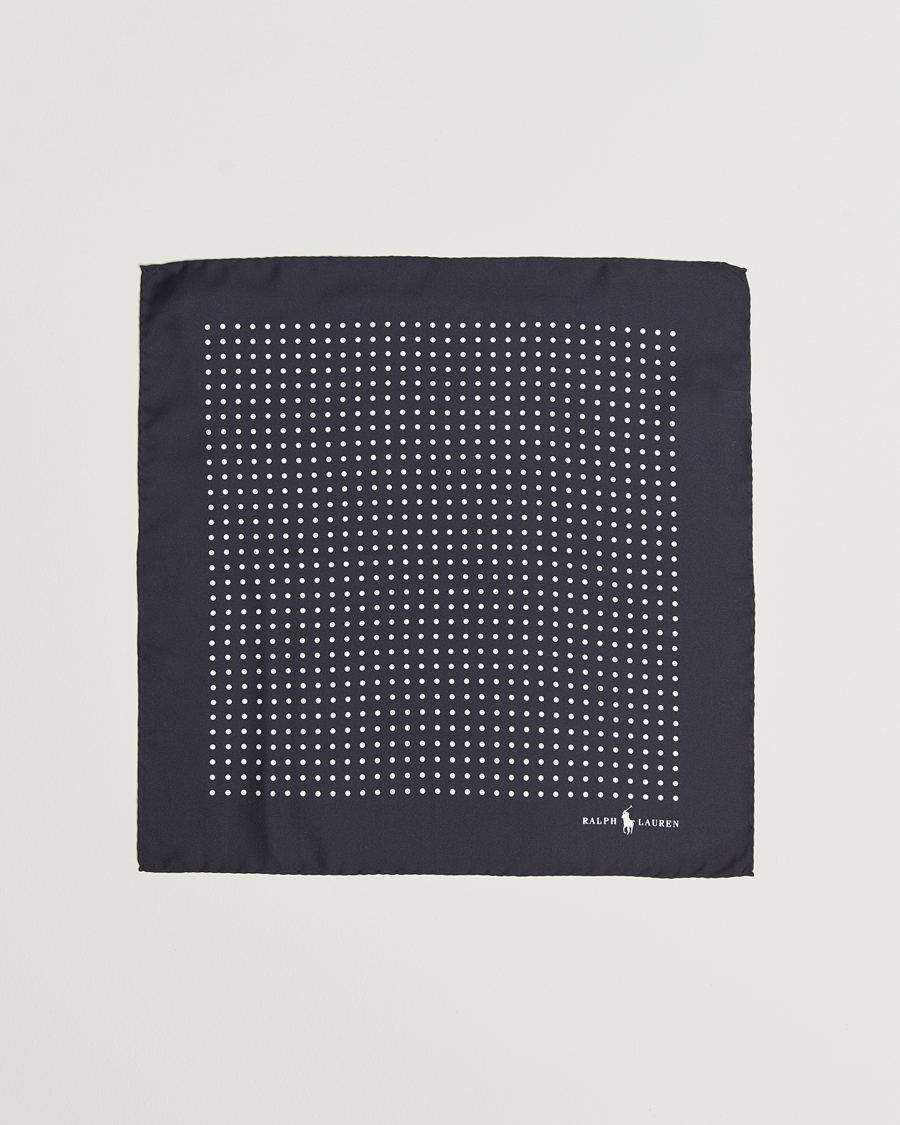 Herr | Näsdukar | Polo Ralph Lauren | Silk Dot Pocket Square Navy/White