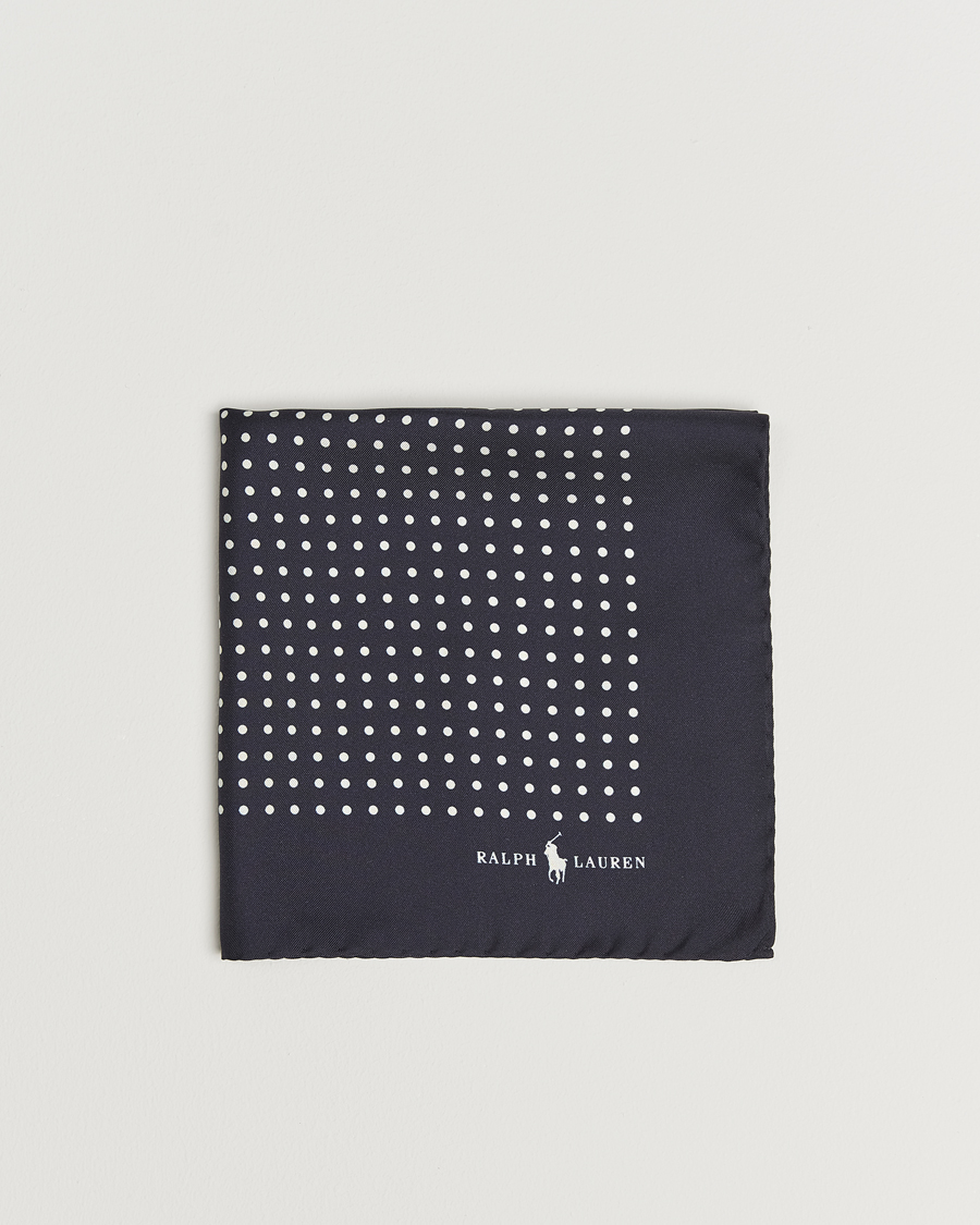 Herr |  | Polo Ralph Lauren | Silk Dot Pocket Square Navy/White