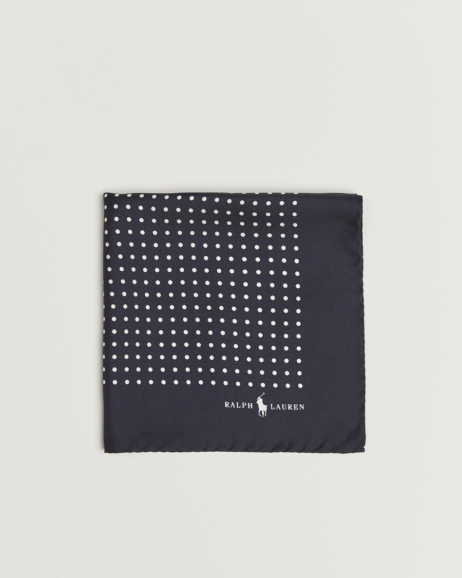 Herr | Näsdukar | Polo Ralph Lauren | Silk Dot Pocket Square Navy/White