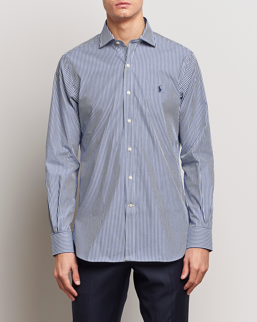 Herr | Skjortor | Polo Ralph Lauren | Poplin Striped Dress Shirt Royal/White
