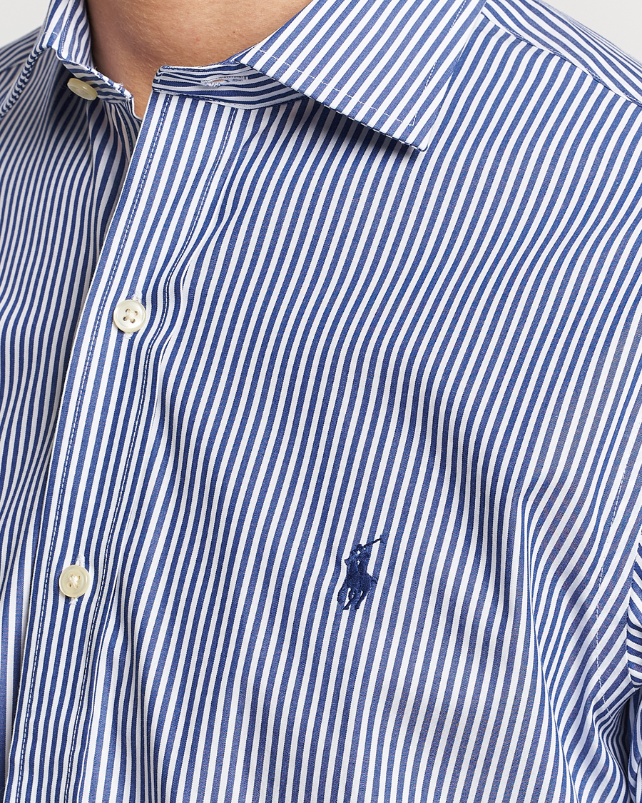 Herr | Skjortor | Polo Ralph Lauren | Poplin Striped Dress Shirt Royal/White