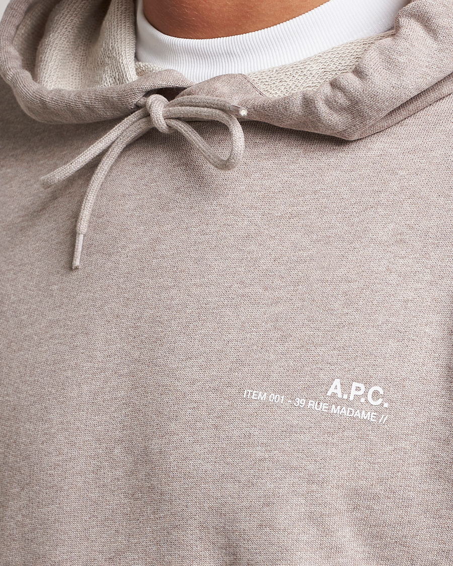 Herr | Tröjor | A.P.C. | Item Hoodie Beige Chine