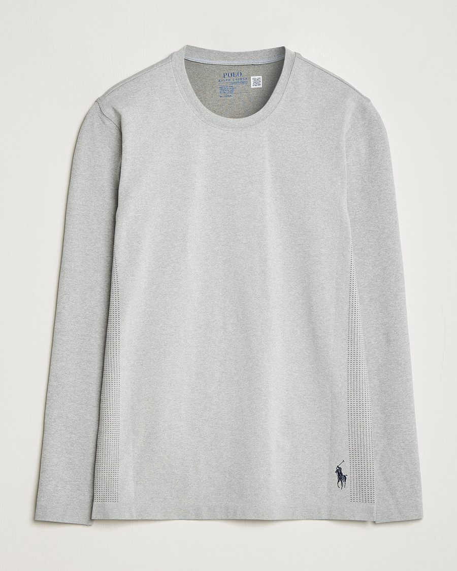 Herr | T-Shirts | Polo Ralph Lauren | Performance Seamless Long Sleeve Tee Light Sport Heather