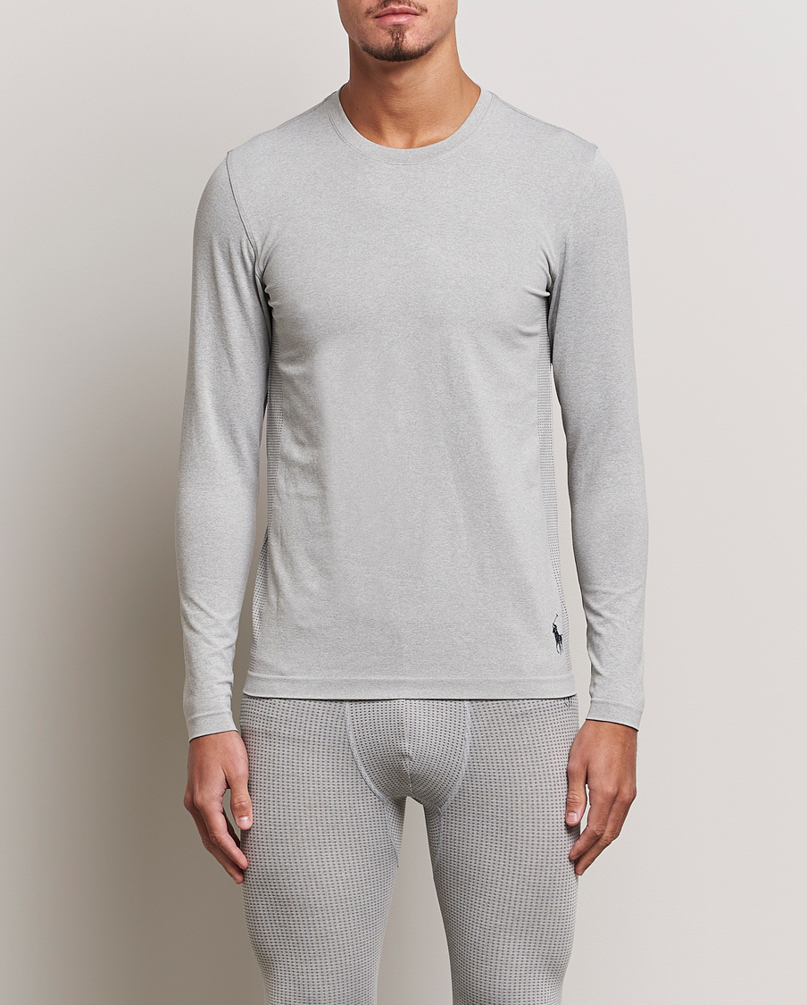 Herr | T-Shirts | Polo Ralph Lauren | Performance Seamless Long Sleeve Tee Light Sport Heather