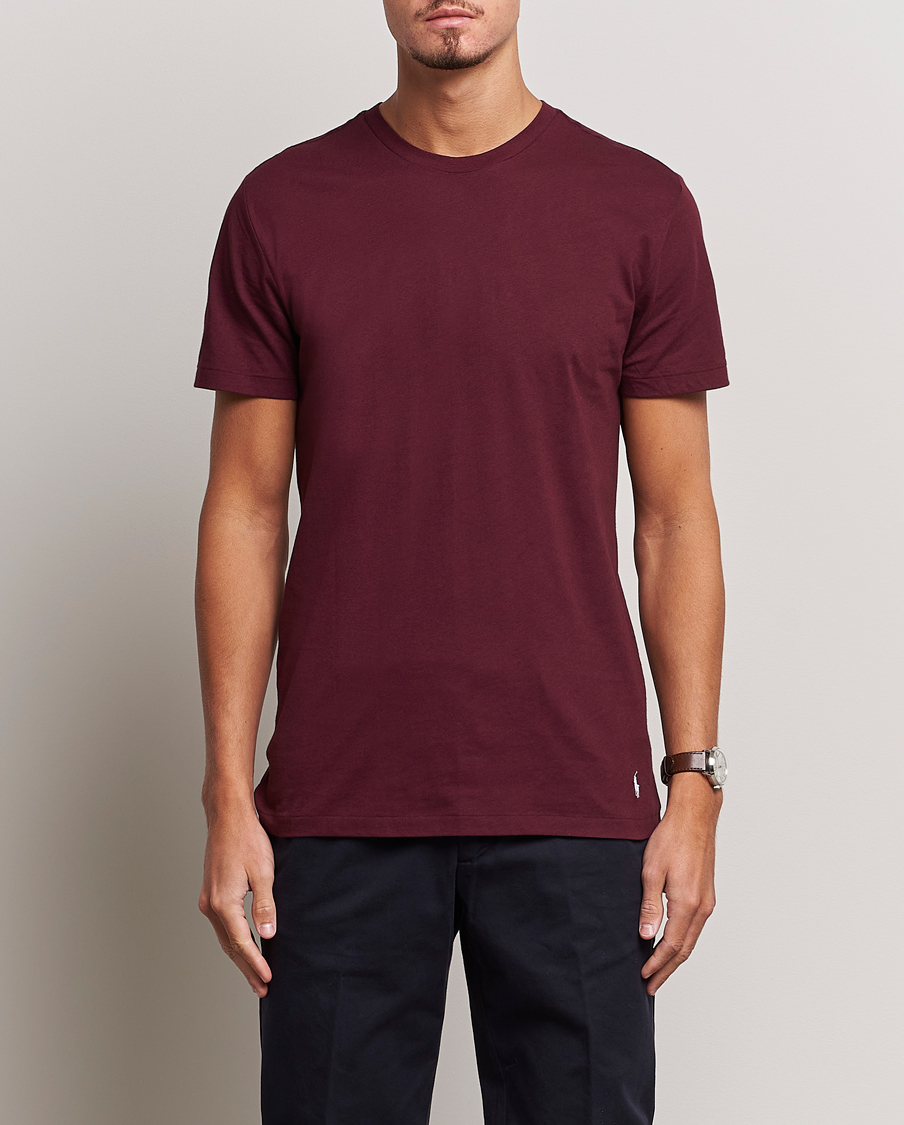 Herr | T-Shirts | Polo Ralph Lauren | 3-Pack Crew Neck T-Shirt Wine/Green/Purple