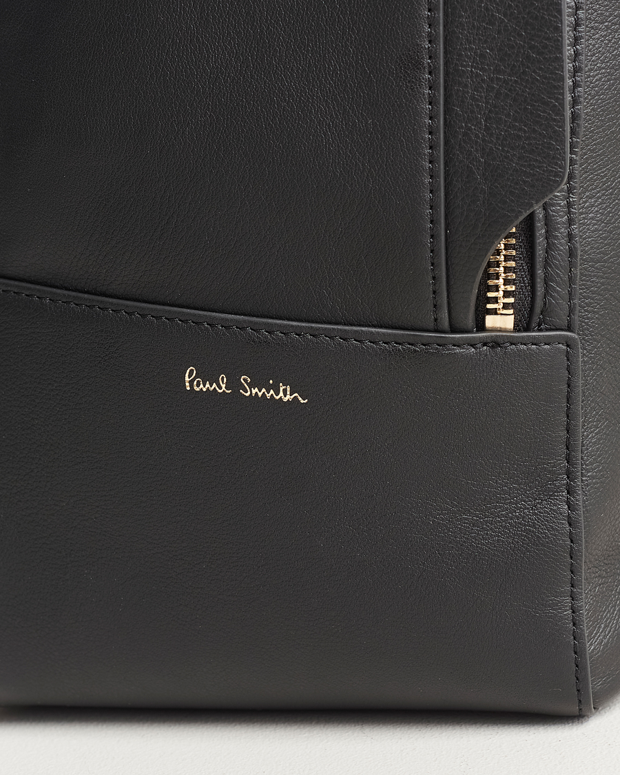 Herr | Paul Smith Leather Stripe Backpack Black | Paul Smith | Leather Stripe Backpack Black