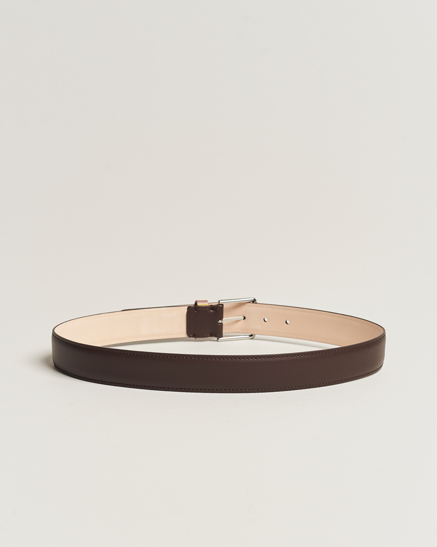 Herr |  | Paul Smith | Leather Stripe Belt Dark Brown