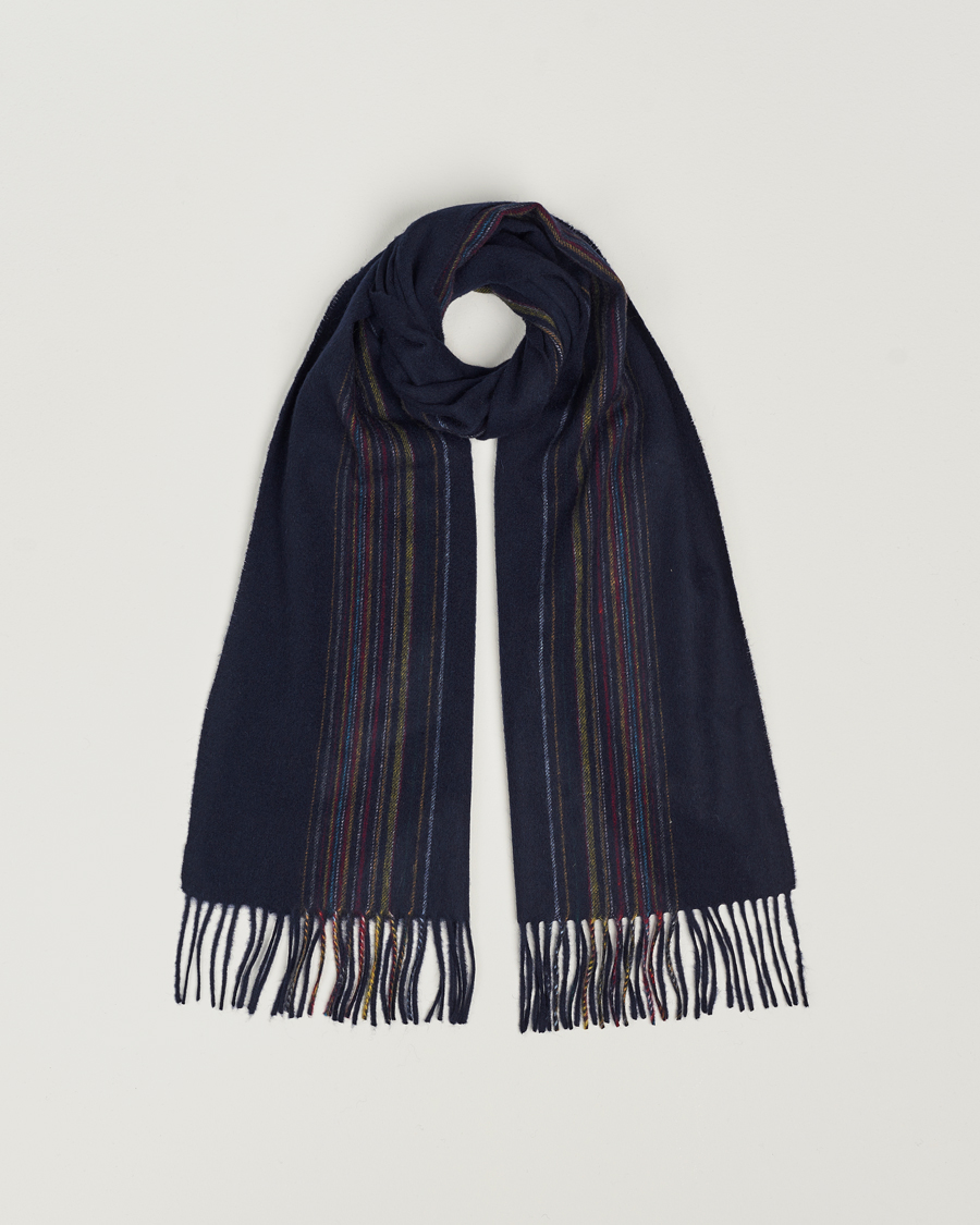 Herr | Paul Smith Lambswool/Cashmere Signature Scarf Navy | Paul Smith | Lambswool/Cashmere Signature Scarf Navy