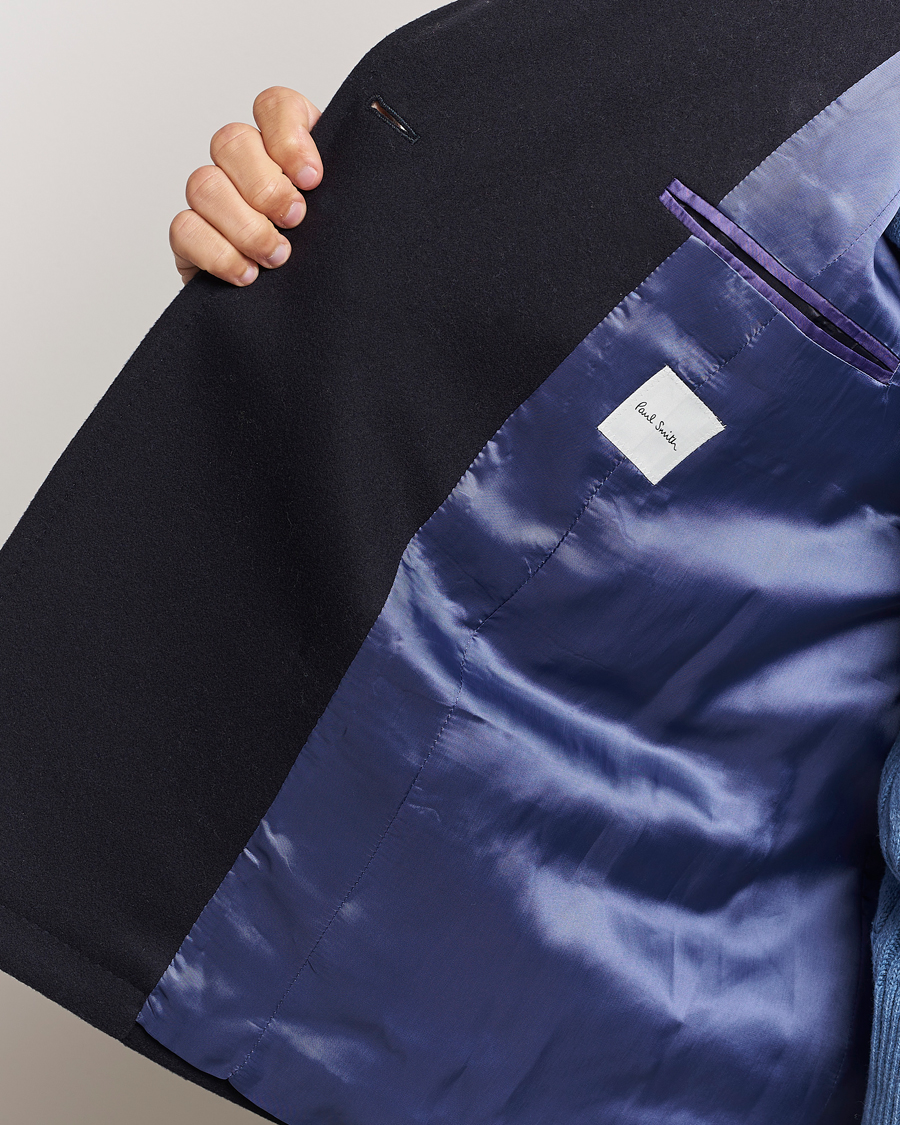 Herr | Jackor | Paul Smith | Wool/Cashmere Peacoat Navy
