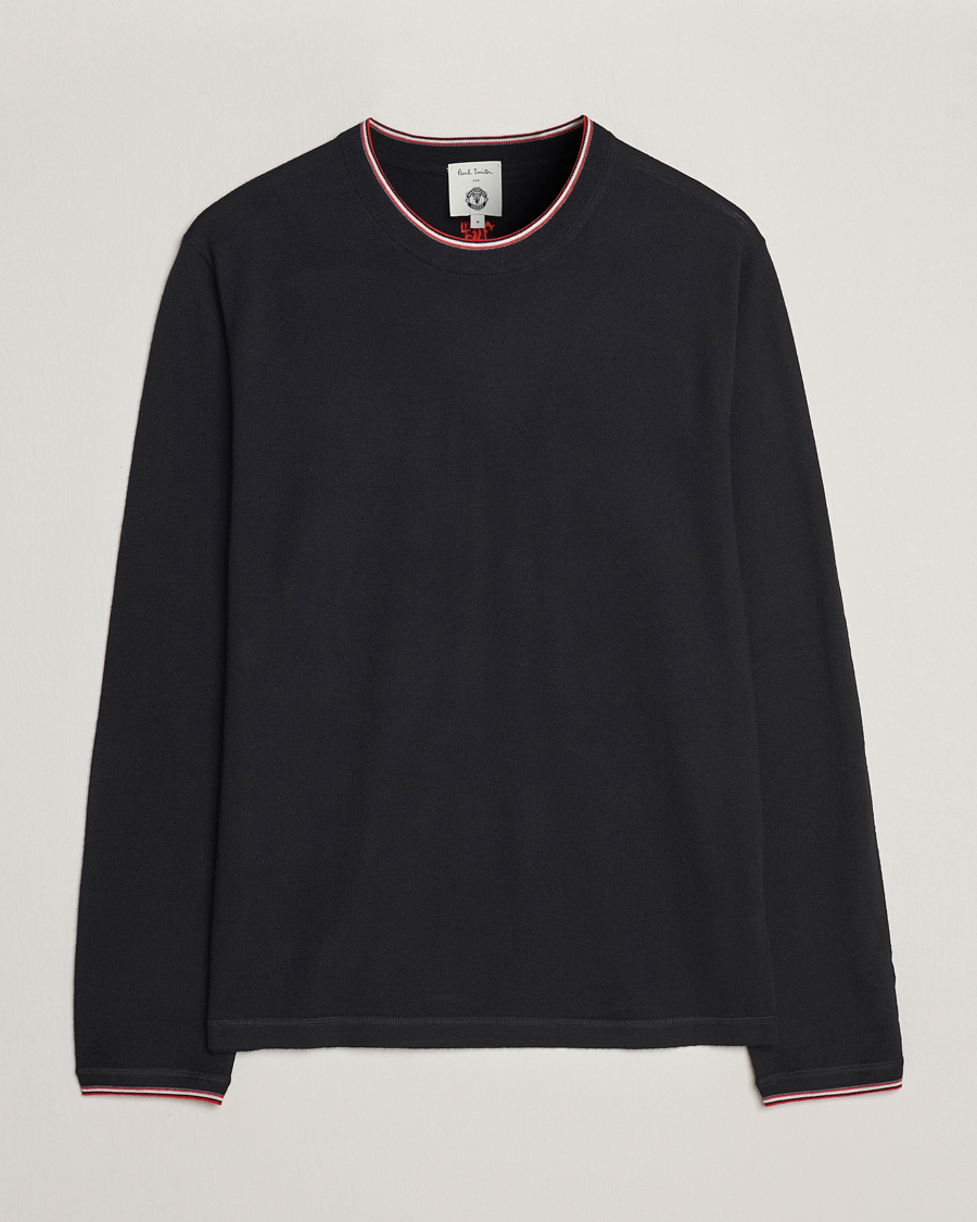 Herr | Tröjor | Paul Smith | Merino Wool Knitted Crew Neck Sweater Black