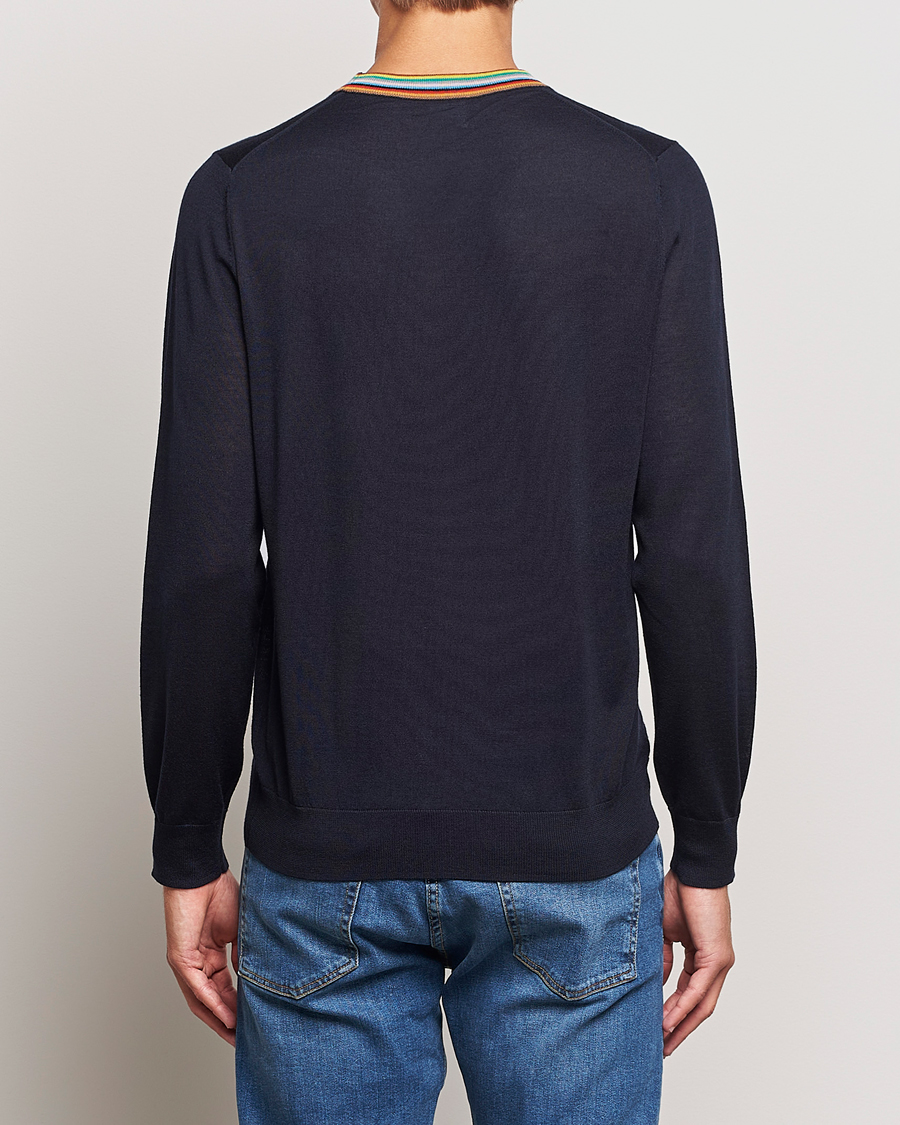 Herr | Tröjor | Paul Smith | Wool/Silk Knitted Crew Neck Navy