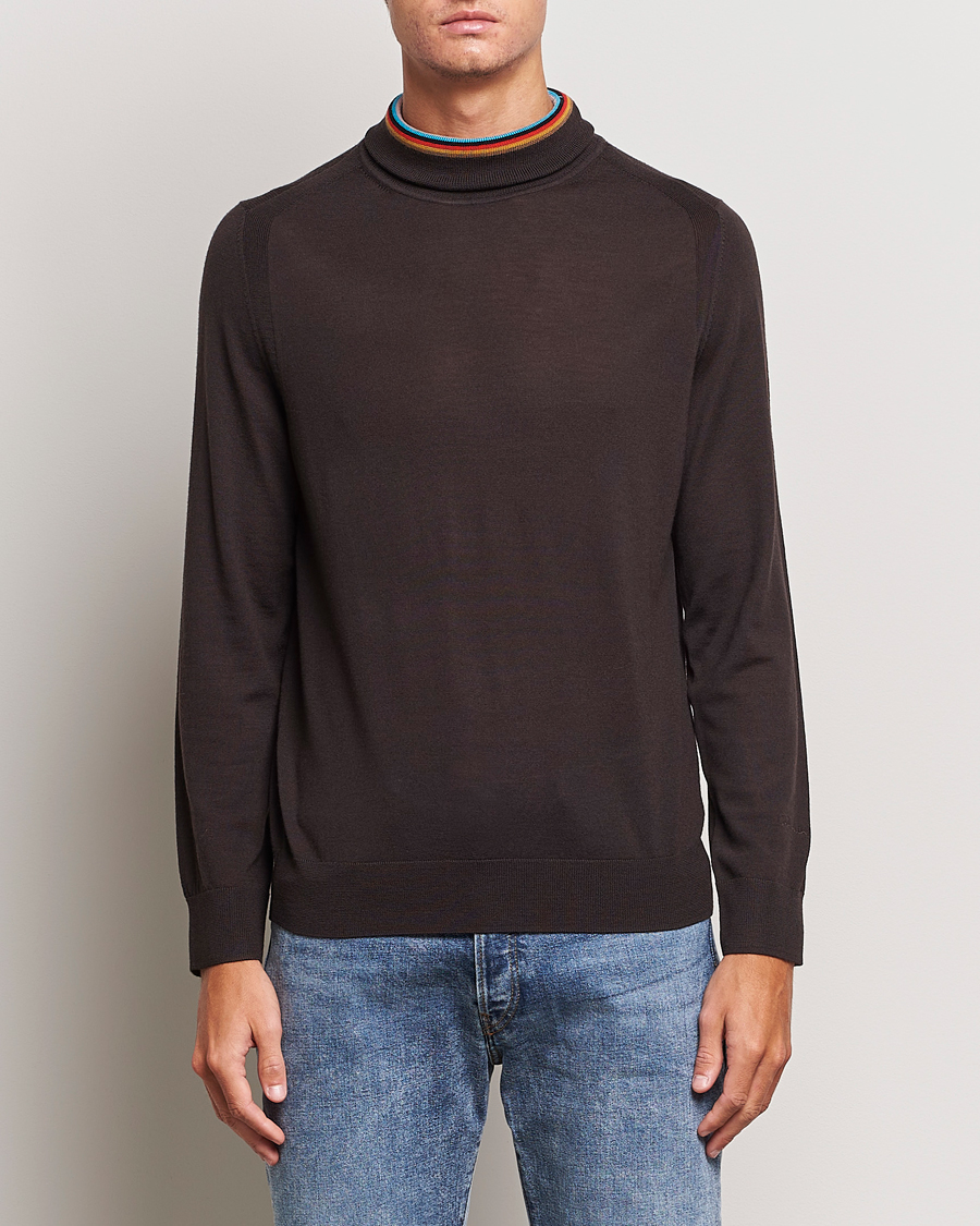 Herr |  | Paul Smith | Merino Wool Knitted Polo Brown