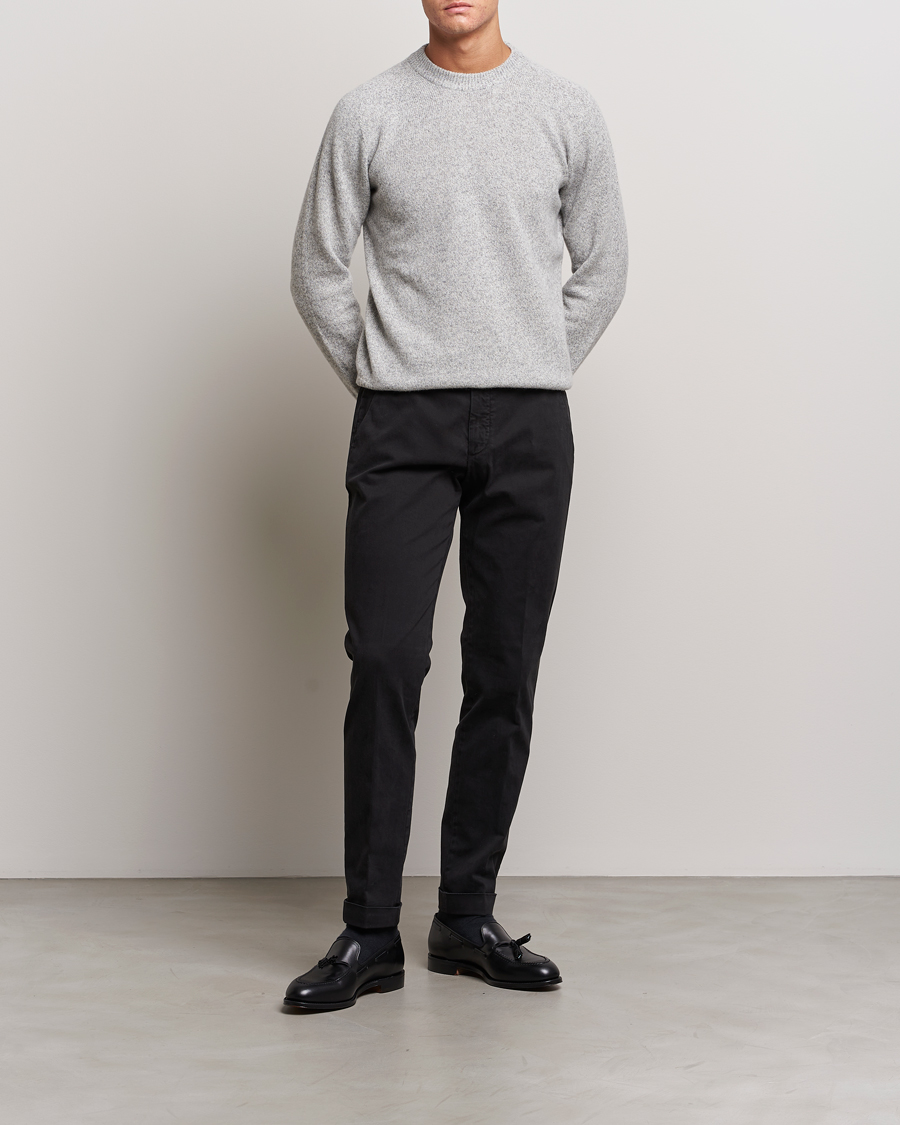 Herr | Byxor | Briglia 1949 | Slim Fit Cotton Stretch Chino Black