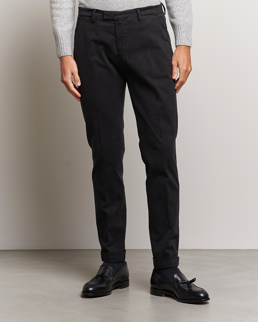 Herr | Byxor | Briglia 1949 | Slim Fit Cotton Stretch Chino Black
