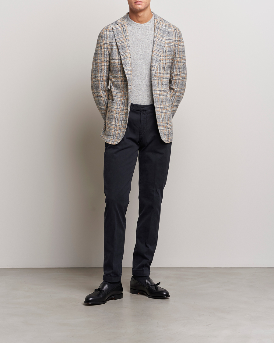 Herr | Byxor | Briglia 1949 | Slim Fit Cotton Stretch Chino Navy