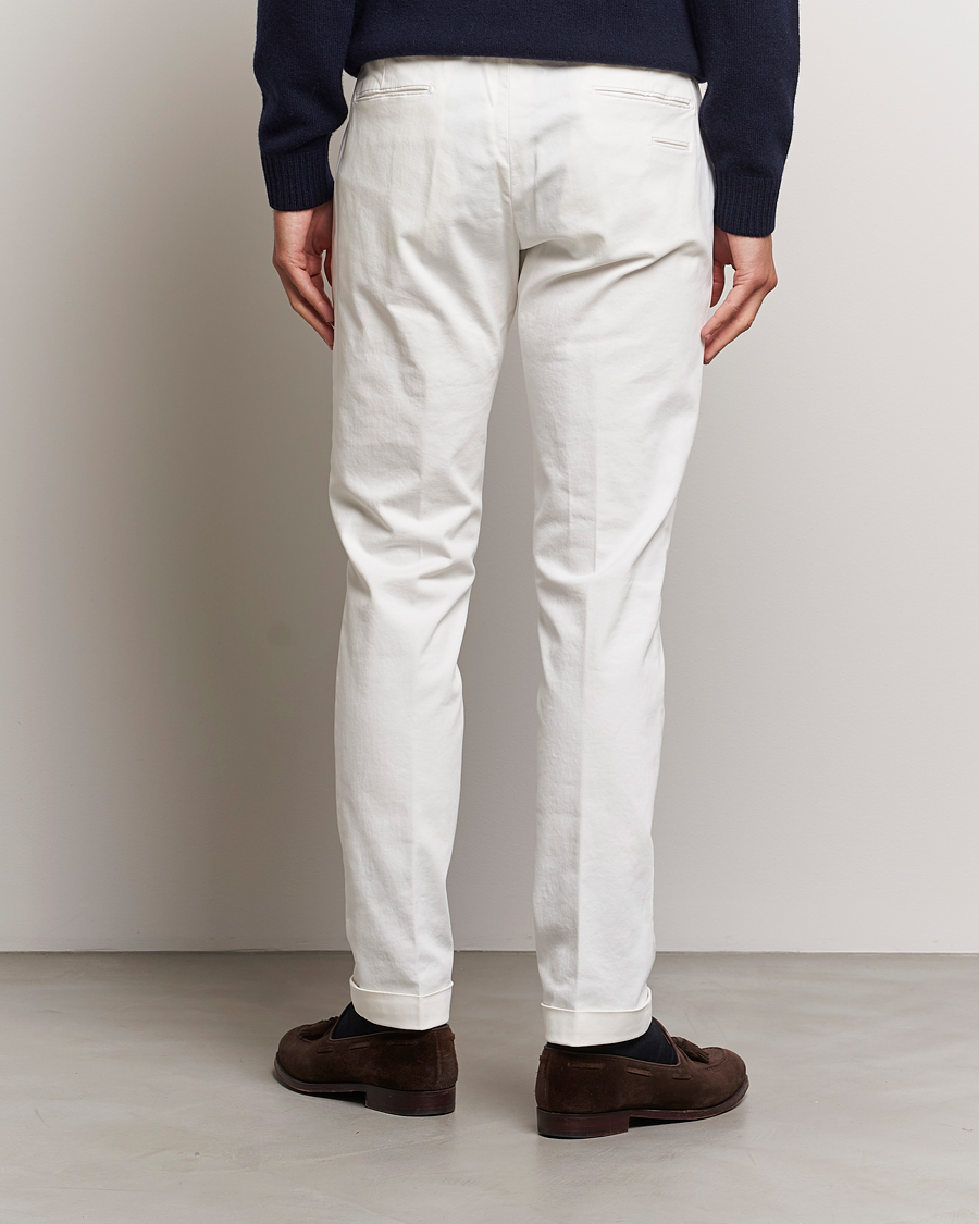 Herr | Byxor | Briglia 1949 | Slim Fit Cotton Stretch Chino Off White