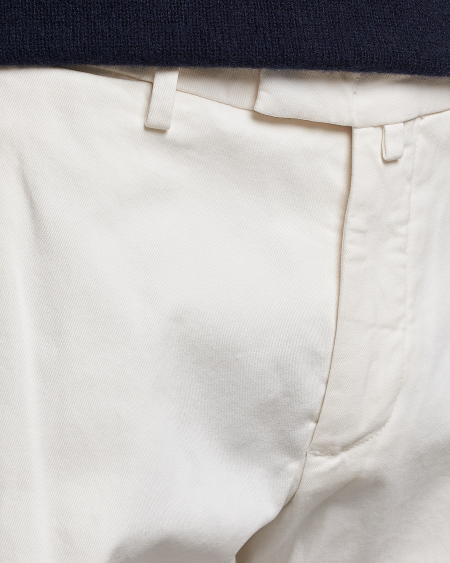 Herr | Byxor | Briglia 1949 | Slim Fit Cotton Stretch Chino Off White
