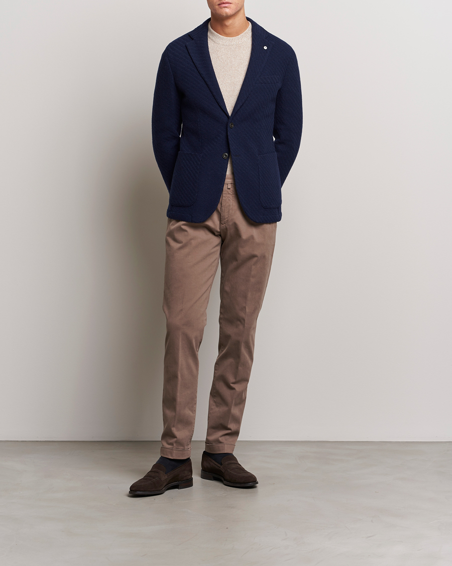Herr | Byxor | Briglia 1949 | Slim Fit Cotton Stretch Chino Taupe