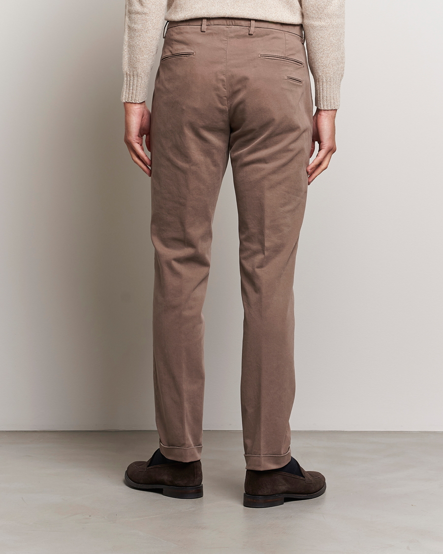 Herr | Byxor | Briglia 1949 | Slim Fit Cotton Stretch Chino Taupe