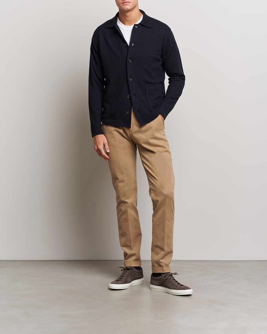 Herr | Byxor | Briglia 1949 | Slim Fit Cotton Stretch Chino Beige