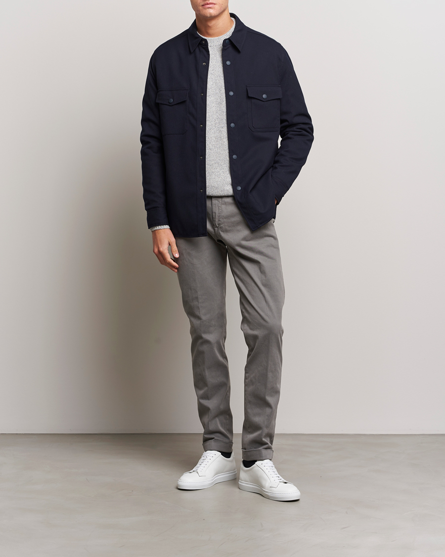 Herr | Byxor | Briglia 1949 | Slim Fit Cotton Stretch Chino Grey