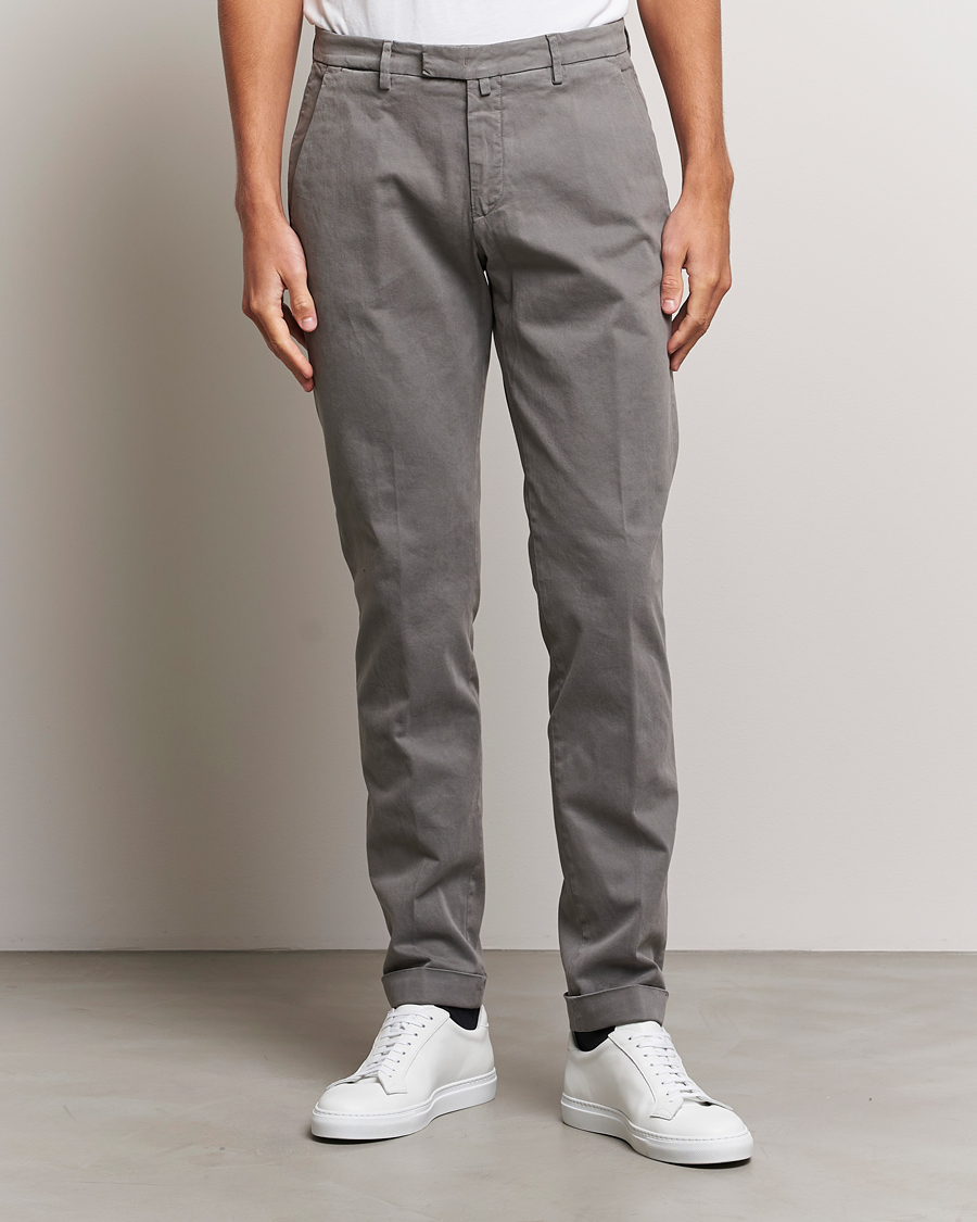 Herr | Byxor | Briglia 1949 | Slim Fit Cotton Stretch Chino Grey