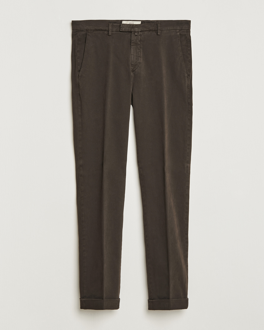 Herr | Byxor | Briglia 1949 | Slim Fit Cotton Stretch Chino Dark Brown