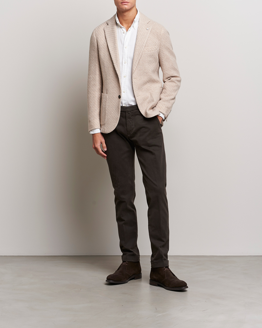 Herr | Byxor | Briglia 1949 | Slim Fit Cotton Stretch Chino Dark Brown