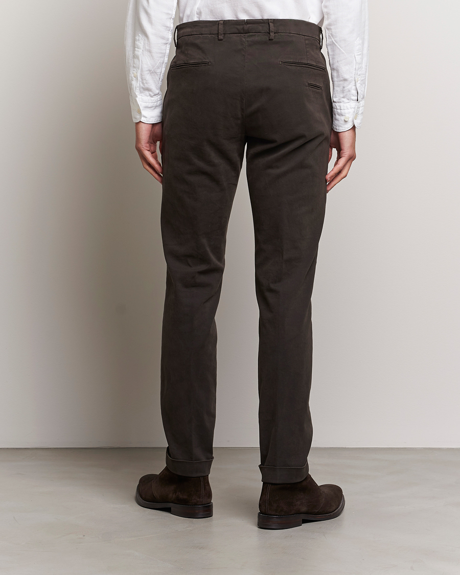 Herr | Byxor | Briglia 1949 | Slim Fit Cotton Stretch Chino Dark Brown