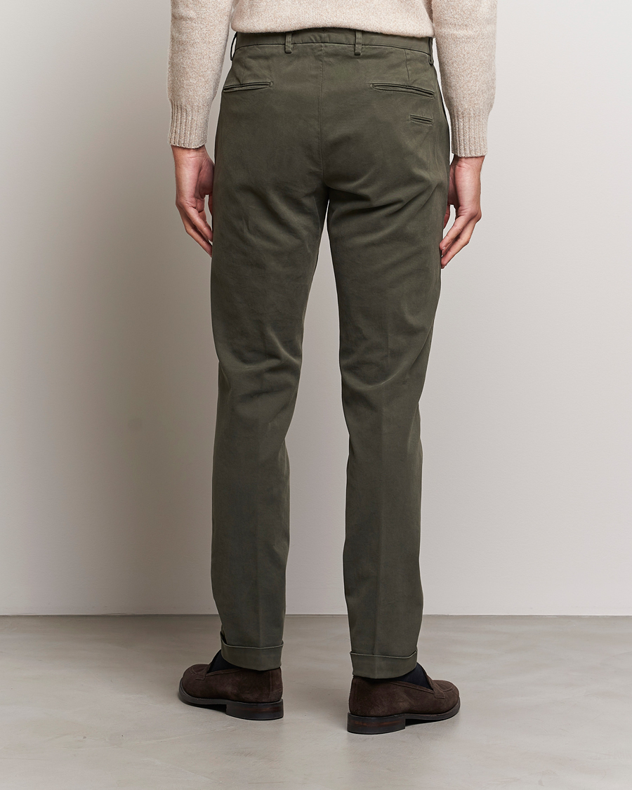 Herr | Byxor | Briglia 1949 | Slim Fit Cotton Stretch Chino Military