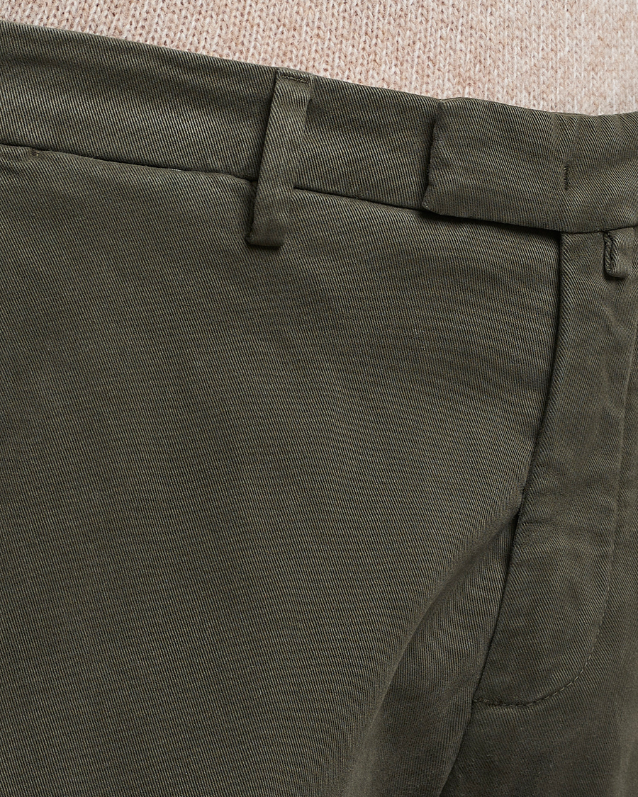 Herr | Byxor | Briglia 1949 | Slim Fit Cotton Stretch Chino Military