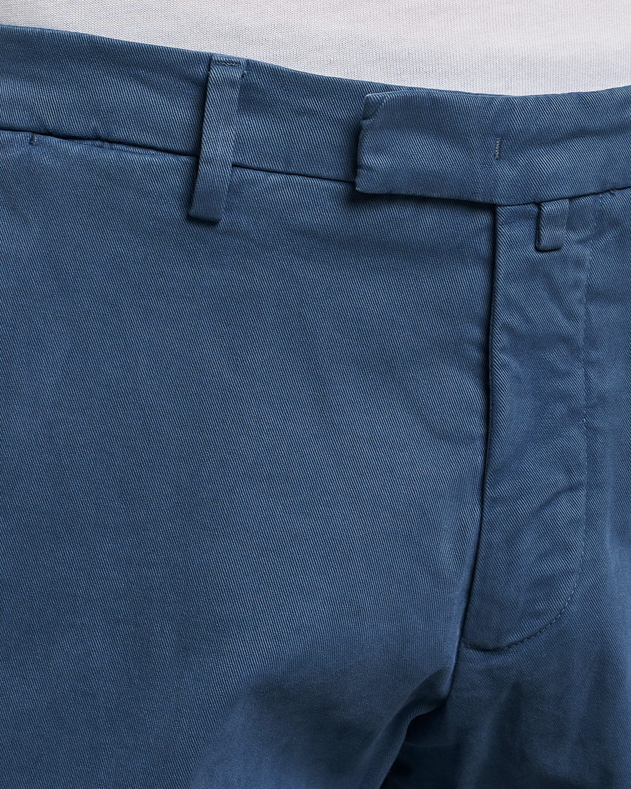 Herr | Byxor | Briglia 1949 | Slim Fit Cotton Stretch Chino Steel Blue