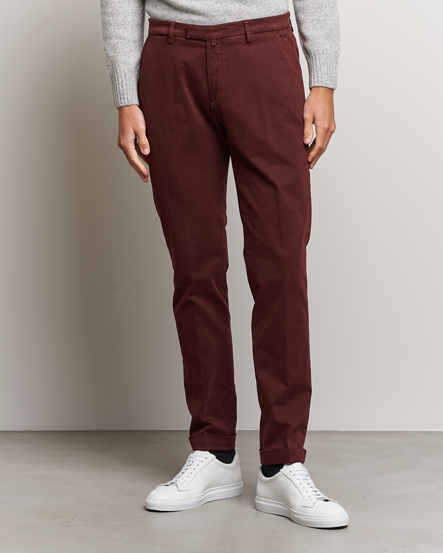 Herr | Italian Department | Briglia 1949 | Slim Fit Cotton Stretch Chino Wine