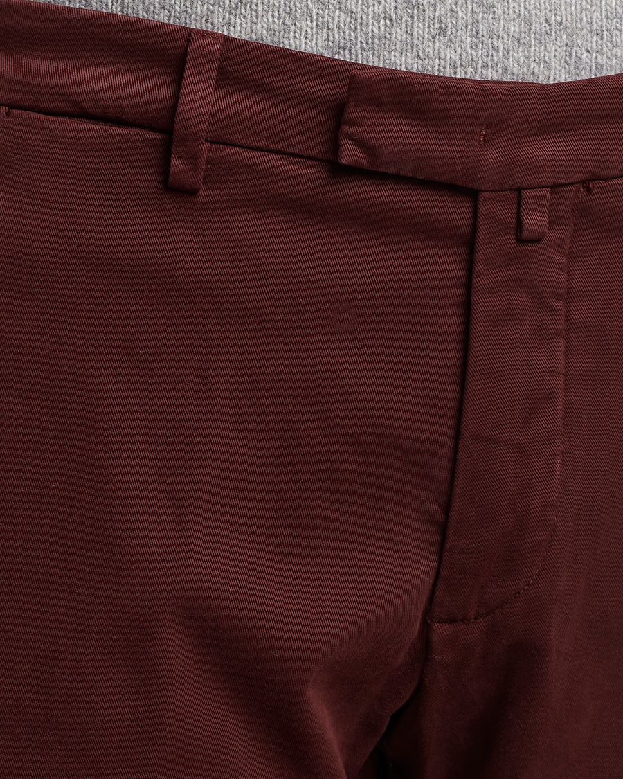Herr | Byxor | Briglia 1949 | Slim Fit Cotton Stretch Chino Wine