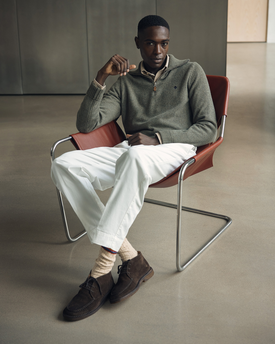 Herr | Byxor | Briglia 1949 | Soho Tailored Easy Fit Chino Off White