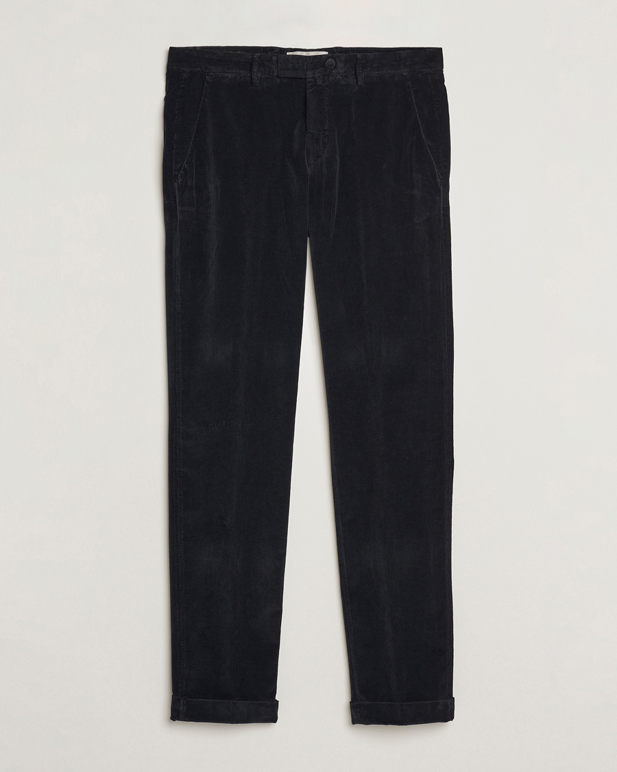 Herr | Byxor | Briglia 1949 | Slim Fit Corduroy Trousers Black