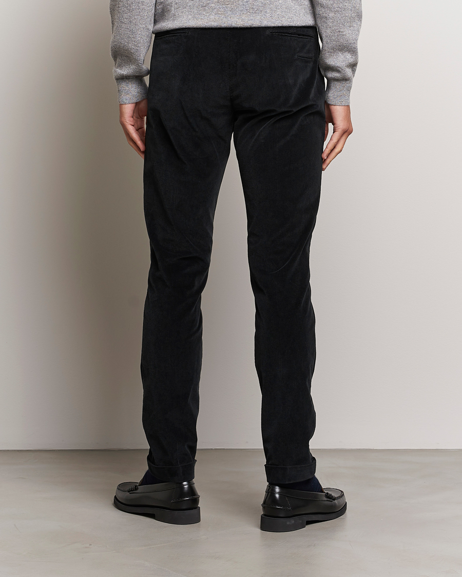 Herr | Byxor | Briglia 1949 | Slim Fit Corduroy Trousers Black