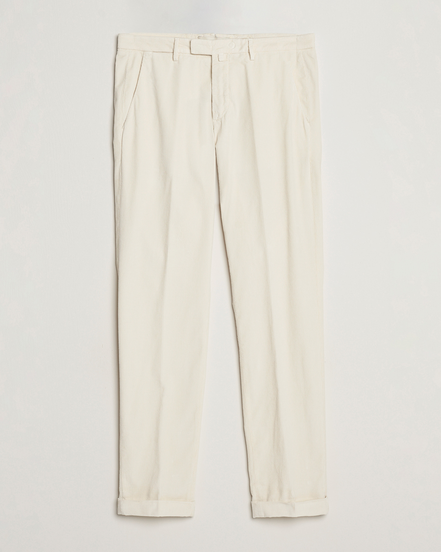 Herr | Byxor | Briglia 1949 | Slim Fit Corduroy Trousers Off White