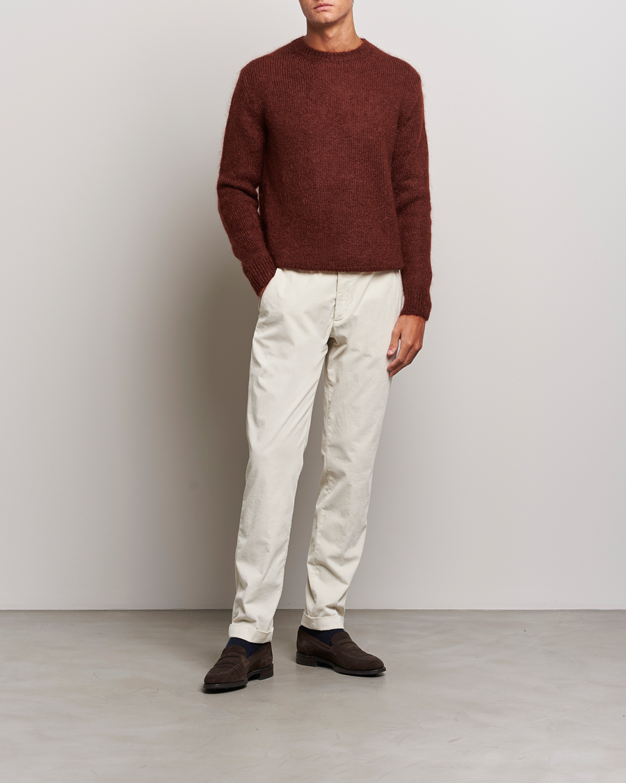 Herr | Byxor | Briglia 1949 | Slim Fit Corduroy Trousers Off White
